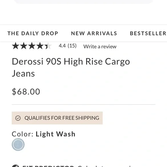 VICI Dolls Derossi 90S High Rise Cargo Jeans NWT 27 29 - Picture 2 of 8